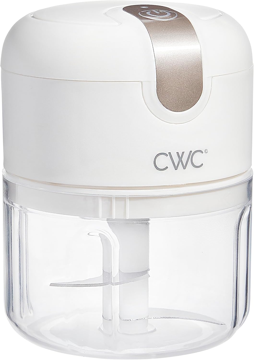 COOK WITH COLOR Wireless Food Chopper - Effortlessly Chop, Great for Garlic, Ginger, Herbs, Chili, Minced Meat, Onions, 8 Oz, Black