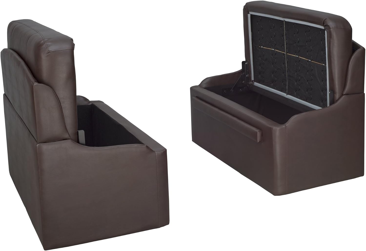 RecPro RV Dinette Booth 40" with Storage | Converts to Bed | Charles Collection | Heavy-Duty Support | Space-Saving Design (2, Mahogany)