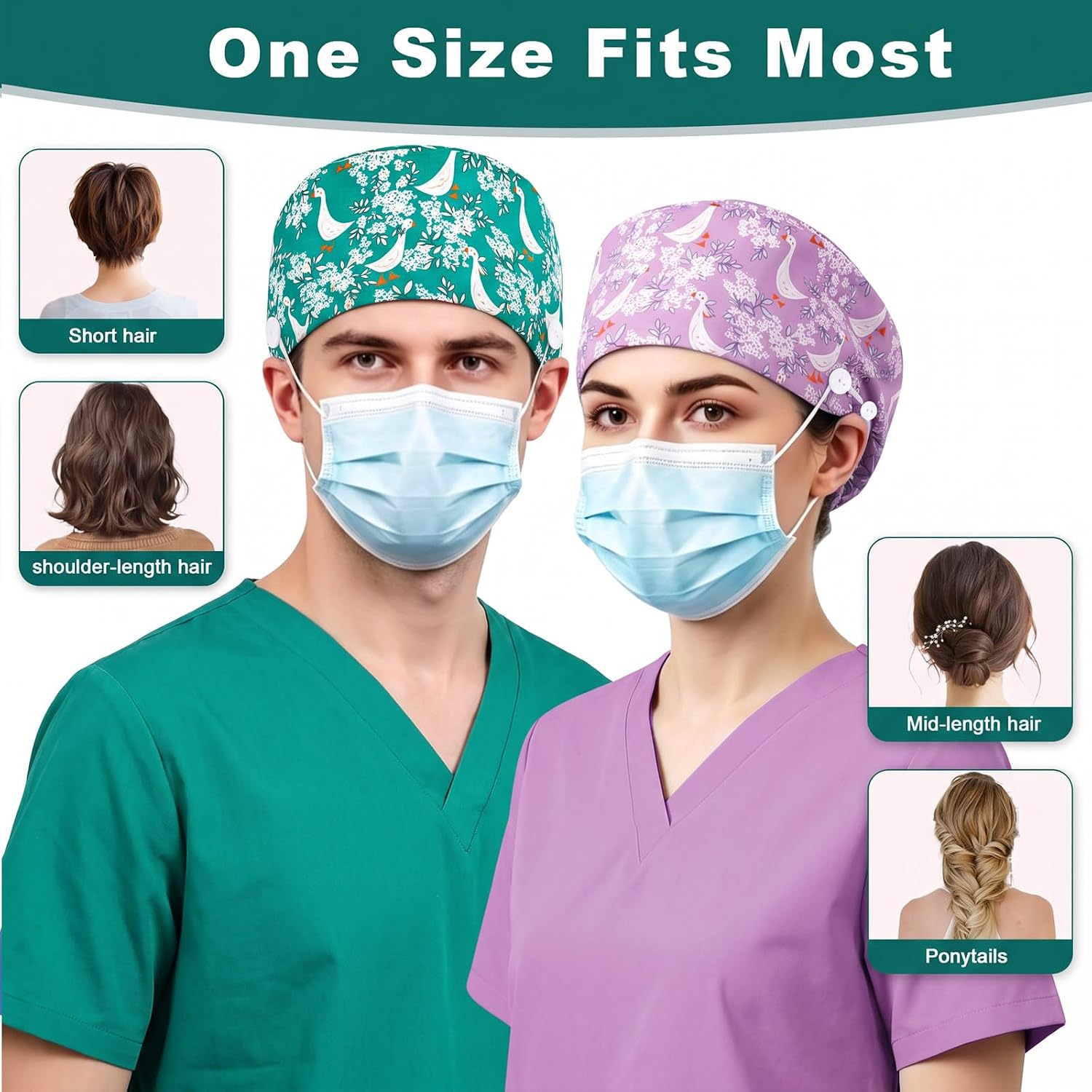 Satin Lined Scrub Cap