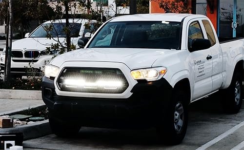 Miniatura 6 de iJDMTOY 30 pulgadas 180 W barra de luces LED de alta potencia, doble fila, con parrilla delantera por detrás, soporte de montaje y reléinterruptor