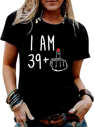 2026 40th Birthday Gift Shirts Vintage 1986 Shirt for Women Letter Print Retro Party Tops Short Sleeve Casual Tee