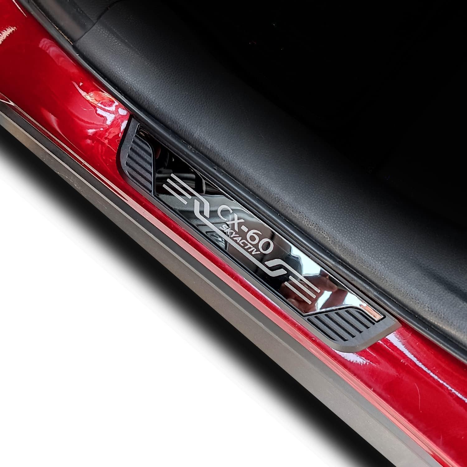 Car Accessories Door Sill Protector for 2022 2023 Mazda CX60, Steel Auto Parts Door Entry Guard Scuff Plates Trim Covers