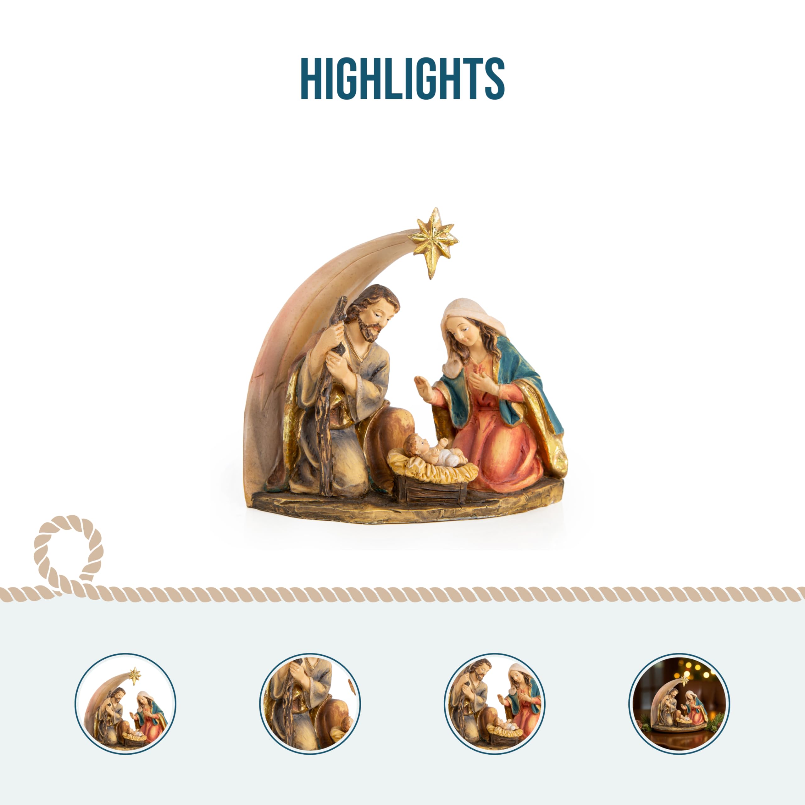 Sacra Famiglia Logbuch-Verlag Figure A Forma Di Presepe La