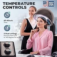 Vista 5 de Buy-Rite Kate - Juego de 2 combinaciones profesionales de secador de pelo y secadora de pelo, secadores comerciales con capucha de 980 W, sillas