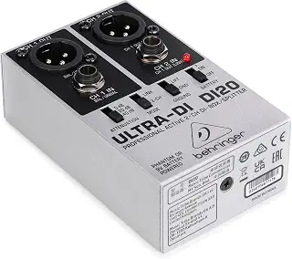 BEHRINGER ベリンガー DI20 | ダイレクトボックス・ダイレクトボックスdi・DI・パッチベイ・ラインセレクター。ライブ・PA現場・宅録に。XLR出力・グランドリフト・ファンタム電源駆動。ベーシスト・PAオペレーター・エンジニア向け