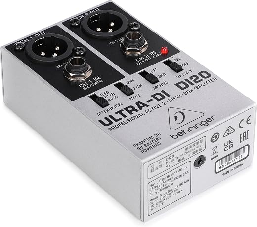 Behringer ULTRA-DI DI20 Professional Active 2-Channel DI-Box/Splitter