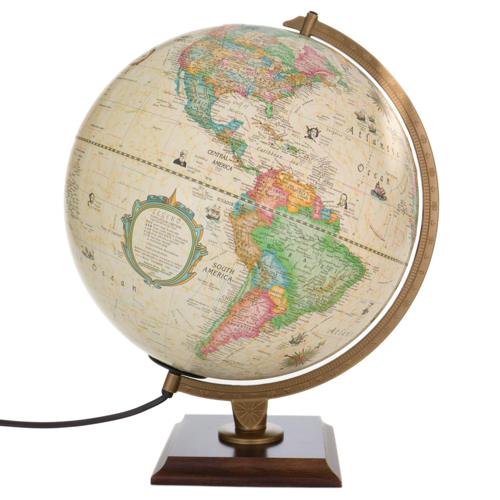 Replogle Globes 83502 Illuminated Carlyle Globe, Small, Off- White
