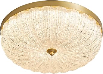 Crystal Ceiling Light Fixture LED Dimmable Ceiling Light Flush Mount Modern Ceiling Light for Dining Room Living Room Bedroom 15.7inch