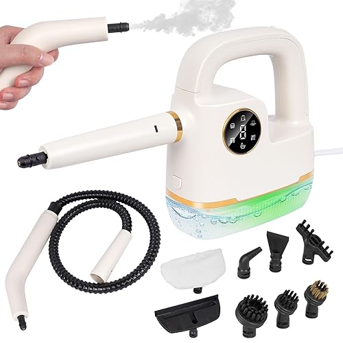 STEAM CLEANER Handheld [One Click Clean] Steamer for Cleaning 10-in-1