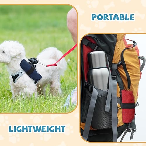 Miniatura 5 de Meanplan Paquete de 2 cuencos portátiles para perros, platos plegables de viaje para perros, cuenco portátil para agua y comida, accesorios de