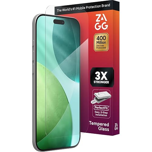 ZAGG Glass+ Screen Protector for iPhone Air - 3X Stronger, Impact & Shatter Protection, Scratch & Smudge-Resistant iPhone Tempered Glass, InvisibleShield, Easy PerfectFit Install