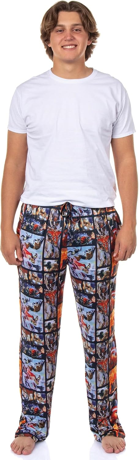 Marvel Comics Pajamas Men's Heroes vs Villains Lounge Pajama Pants