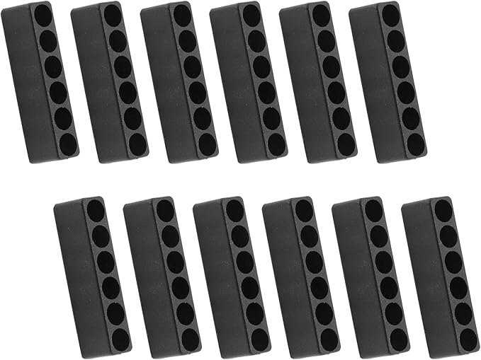 Kyuionty 12 Pcs 6 Holes Hex Shank Screwdriver Bit Holder,Plastic Hex