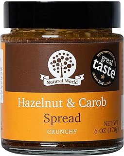 Nutural World - Crunchy Hazelnut and Carob spread 6 Oz (170g)