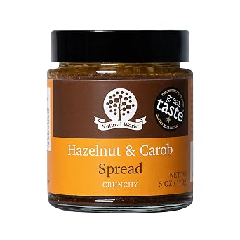 Nutural World - Crunchy Hazelnut and Carob spread 6 Oz 170g