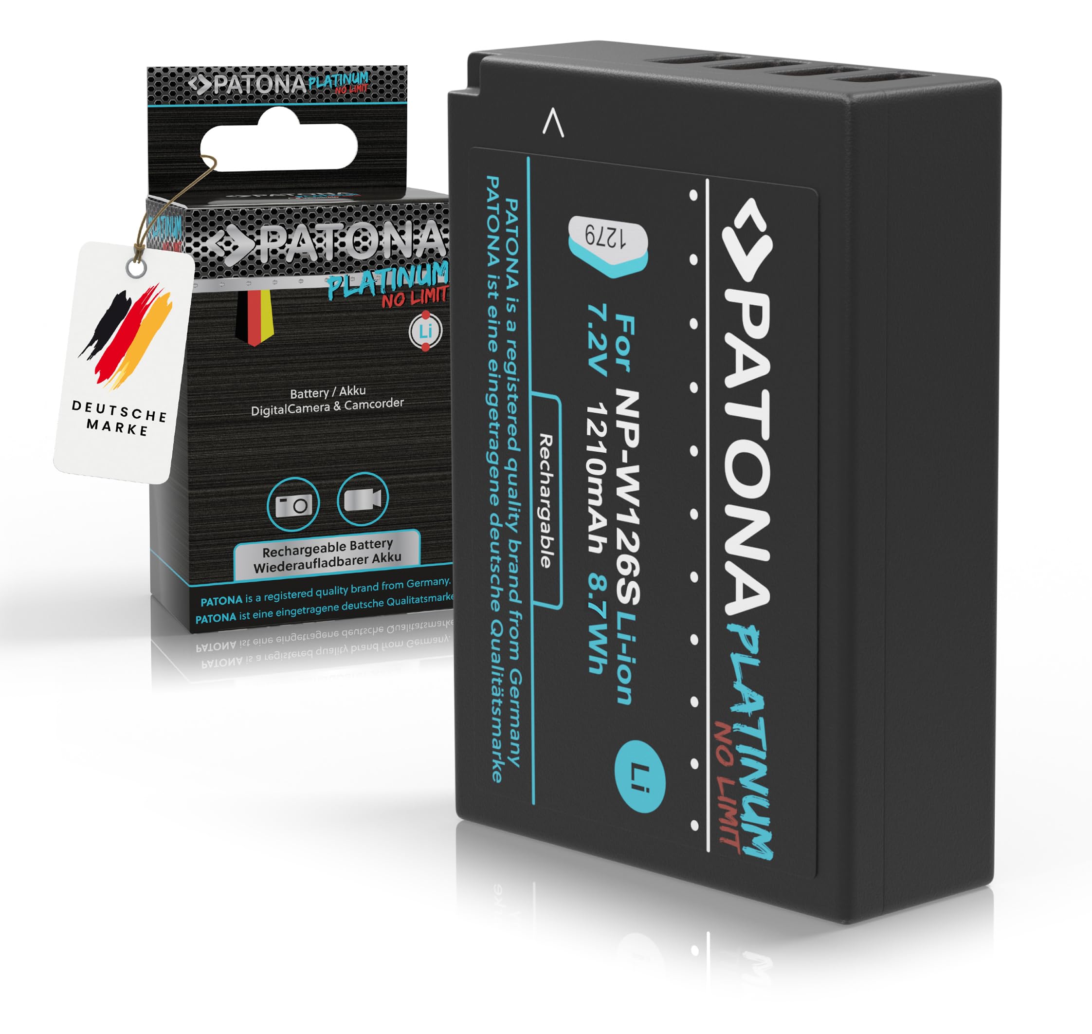 PATONA Chargeur Double Avec 2X Protect V1 Batterie NP-W126S, NTC Compatible Avec Fujifilm FinePix HS30EXR HS33EXR HS50EXR X-T20 X-H1 XT1 XT3 XT100 XT200 XPRO2 XPRO3 XA3 XA5 XA7 XA10