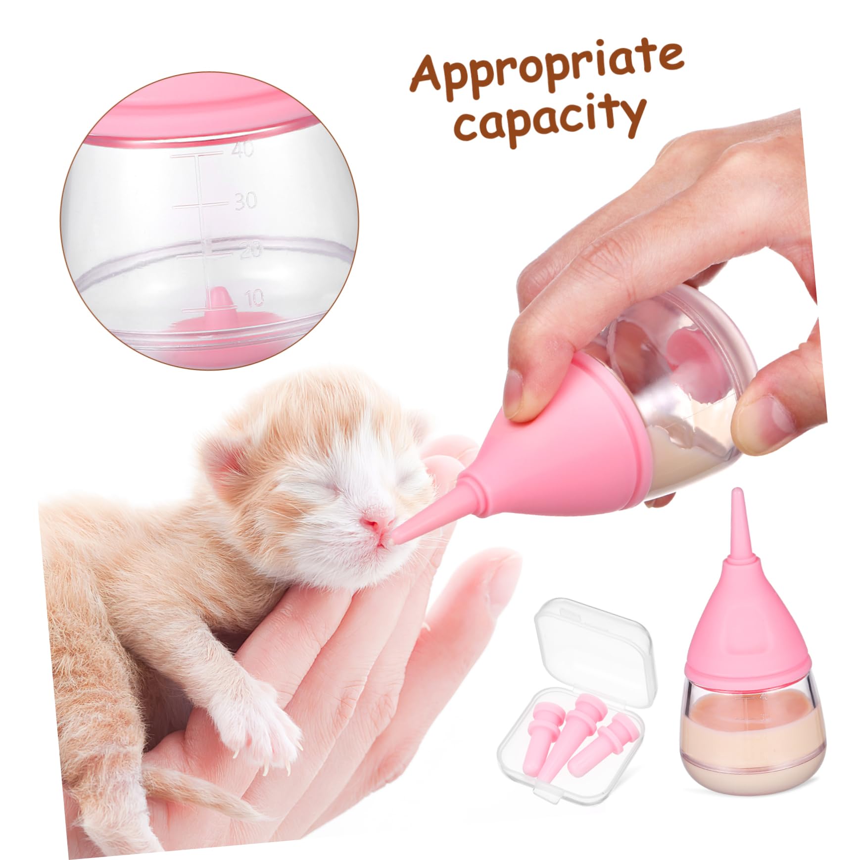 CORHAD Bottles for Puppies Kittens Nursing Kit with Silicone Nipples Nursing Bottles for Newborn Pet Feeding