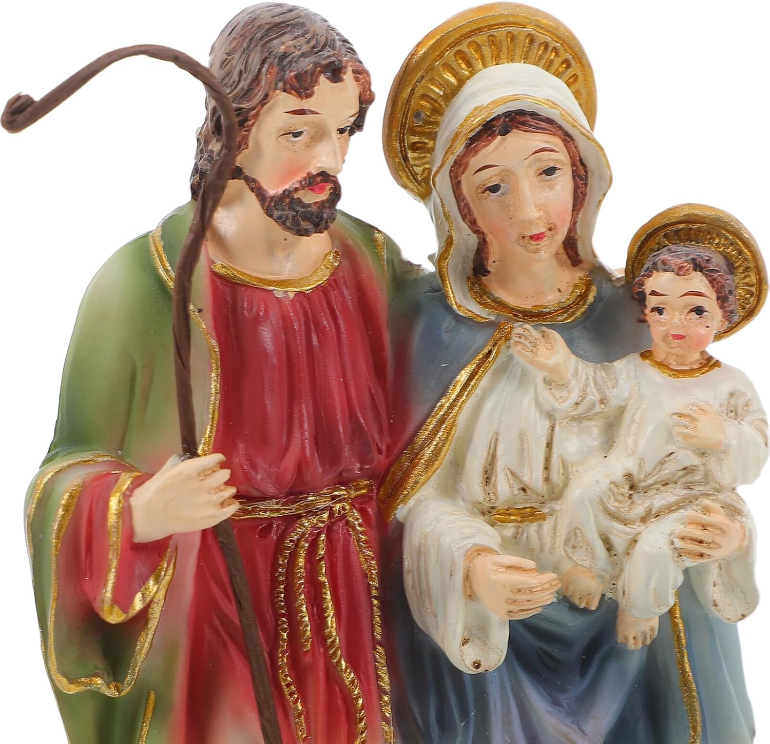 OSALADI Holy Family Resin Figurine Set – Mary, Foster Father, and Jesus Religious Nativity Decoration for Home, Church, and Office Tabletop Display