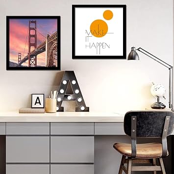 Black 8x8 Picture Frame Set of 3, High Transparent Frame for 8 By 8 Square Photo Collage Canvas Poster Size Wall Mount and Tabletop Horizontally Vertically (Black, 8 x 8 inches)
