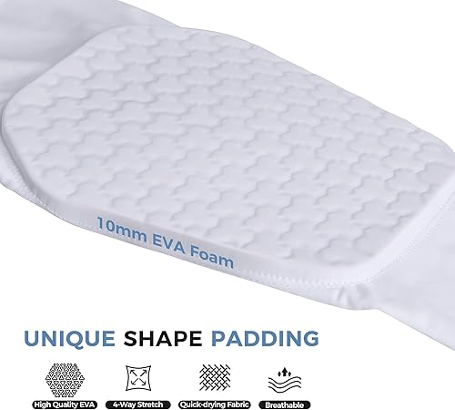 Miniatura 11 de Rodilleras largas de baloncesto para niños, jóvenes y adultos, mangas de compresión acolchadas para piernas para voleibol y fútbol, 1 par N_Negro