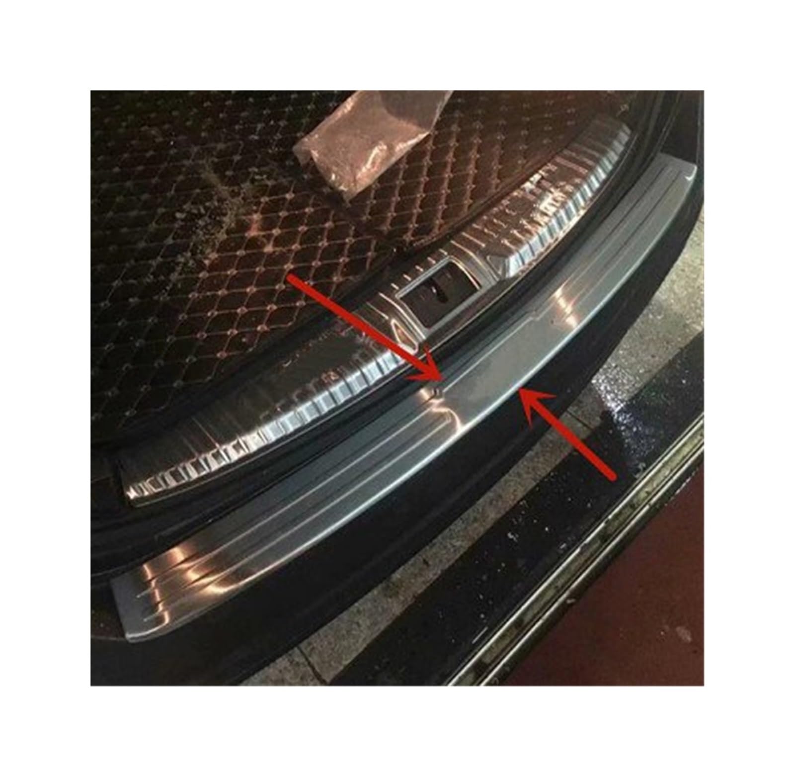 Seuil de coffre en acier inoxydable VW Sharan finition premium - 5