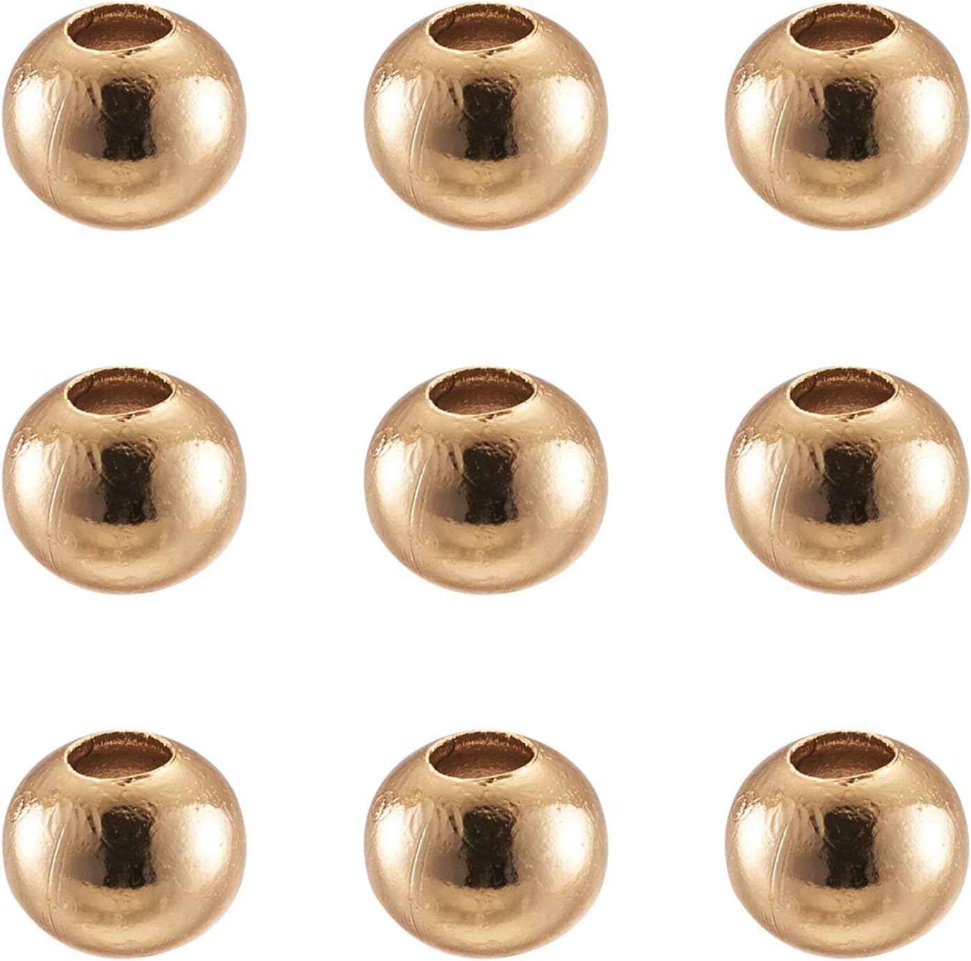 MegaPet 500pcs 4mm Metal Spacer Beads 304 Stainless Steel Smooth Round Rondelle Loose Beads Golden Plated for DIY Bracelet Necklace Jewelry Making Crafting with 1.5mm Hole - Image 6