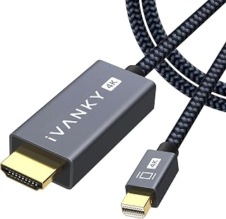 IVANKY 4K Mini DisplayPort to HDMI Cable 10FT, 4K@30Hz Thunderbolt to HDMI