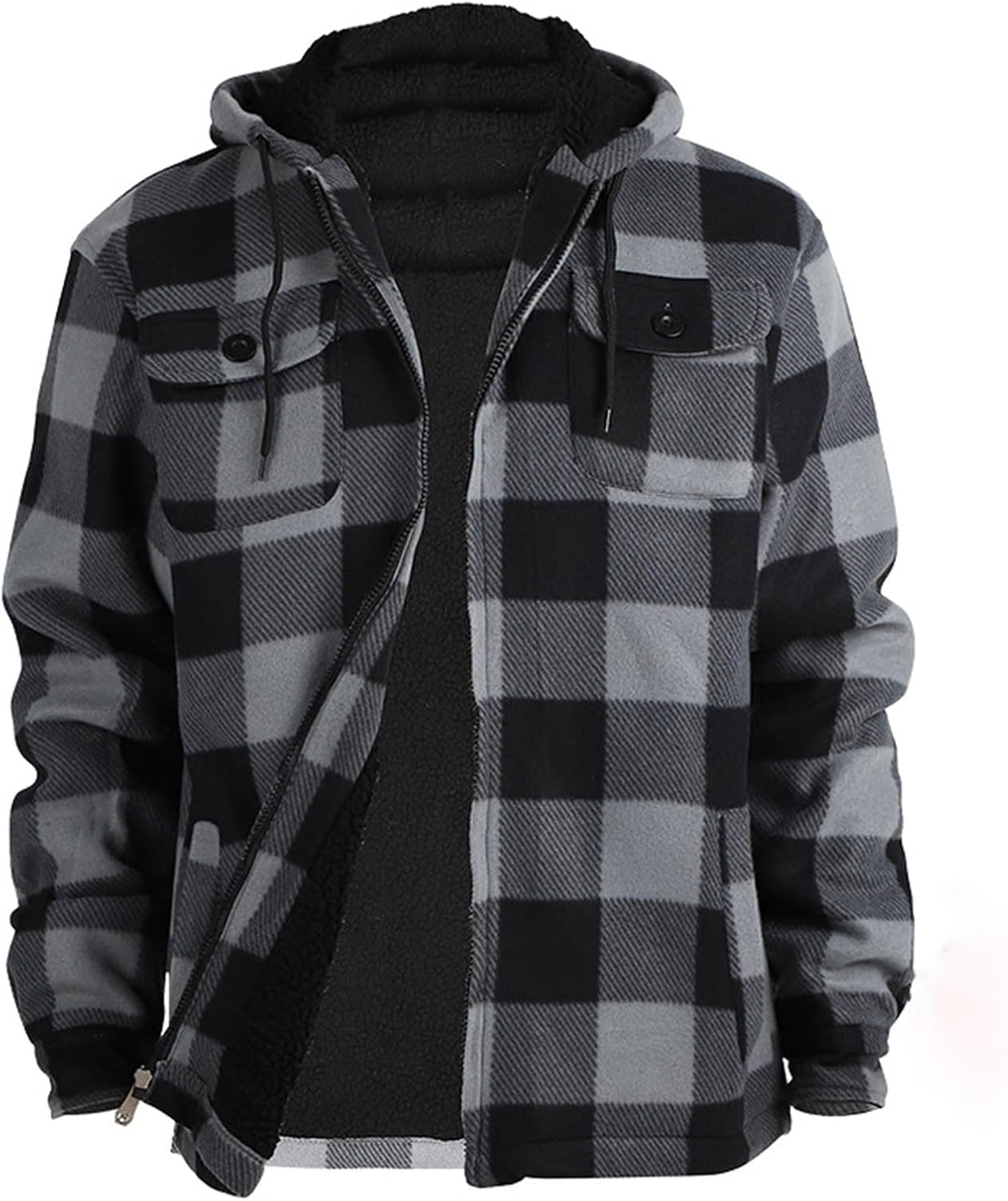 Zip-Up Hoodies For Men Long Sleeve Printed Hooded Sweatshirts Plus Size Fall Winter Streetwear With Pockets For Casual Wear