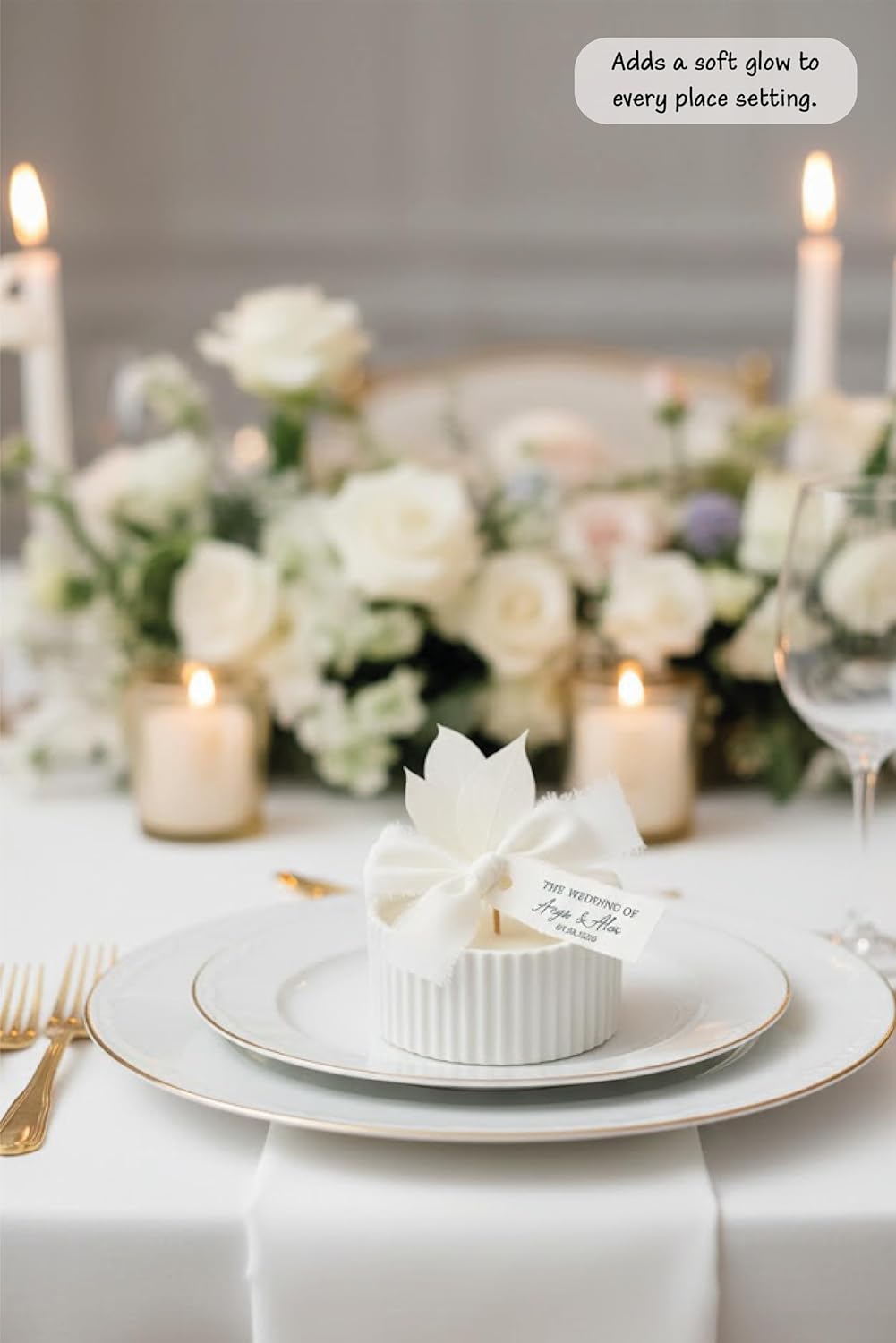 Personalized Ceramic Candle with Wooden Wick – Rustic Boho Wedding Favor with Custom Label (10)