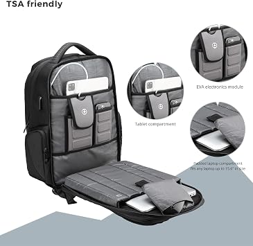 Swissdigital Design Men's Laptop Backpack with Apple Find My, Business Travel Backpack with USB Charging Port and RFID Protection Fits Laptops up to 15.6 Inch | SD1695BT013-01