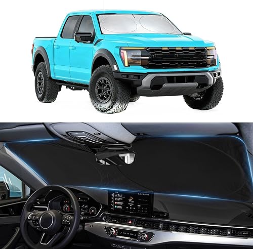 Miniatura 112 de Parasol, protector plegable para ventana delantera, plegable, visera para parabrisas 240T, cobertura completa para mantener el automóvil fresco