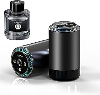 Car Air Freshener Black Ice, Starry Sky Projection,Smart Humidifier with Essential Oil 50ml,Auto On/Off,Built-in Battery,7-LED Color/USB-C Car Fresheners for Auto,Home,Office