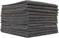 The Rag Company 300GSM All-Purpose Microfiber Terry Towels - Lint-Free, Streak-Free, Highly Absorbent Cleaning Cloths for Kitchen, Bath, Office - 16x16in Grey 12-Pack