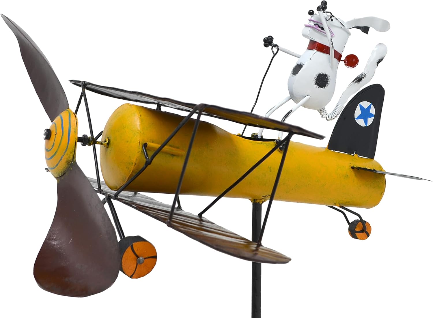 Spike Dog Aviator Whirligig Sculpture
