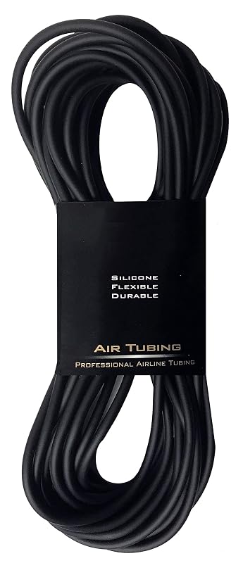 Tubo de Ar para Aquário em Silicone Flexível Preto Aquarium Masters, 15,24 m