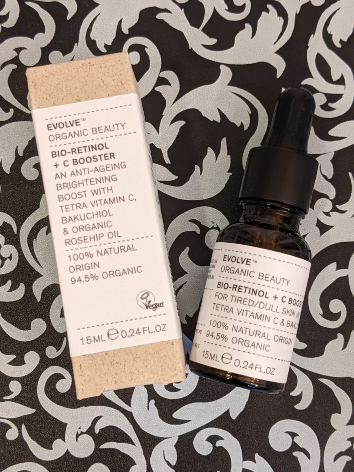 Evolve Organic Beauty - Natural Bio-Retinol + C Skin Booster | Small-Batch, Vegan Clean Beauty (0.5 fl oz | 15 mL) Packaging May Vary