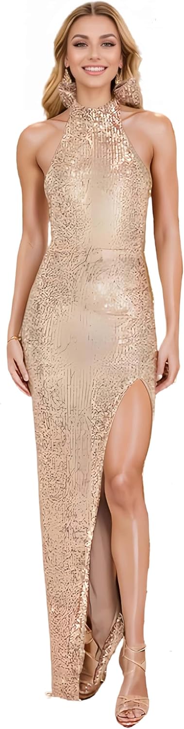 High Slit Sexy Evening Gowns Long Prom Dress for Women Formal Elegant