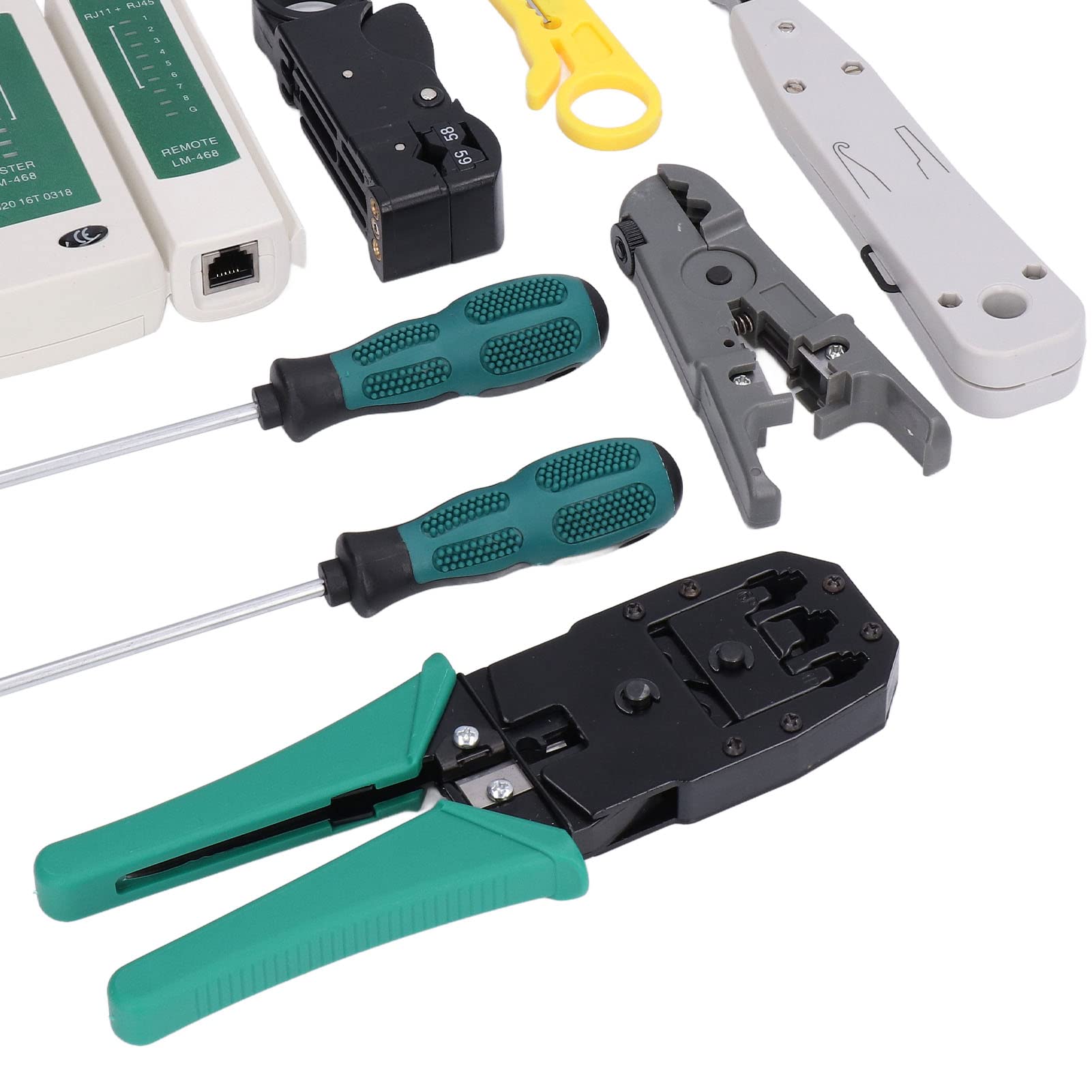 Outil de câble réseau, kit d'outils réseau, kit de sertissage de câble Ethernet portable, kit d'outils de maintenance de réparation de câble réseau pour les tests