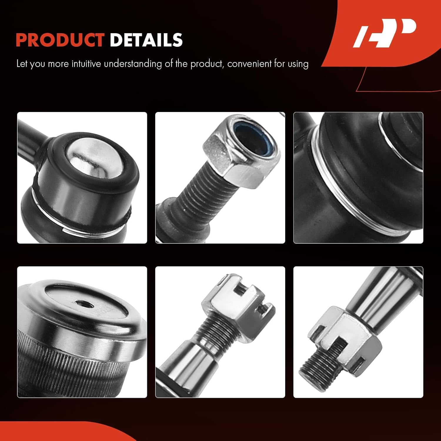 A-Premium Set of 4, Front Sway Bar Link, Lower Ball Joint, Compatible with Dodge Grand Caravan 2001-2007, Caravan 2001-2007, Chrysler Town & Country 2001-2007, Voyager 2001-2003