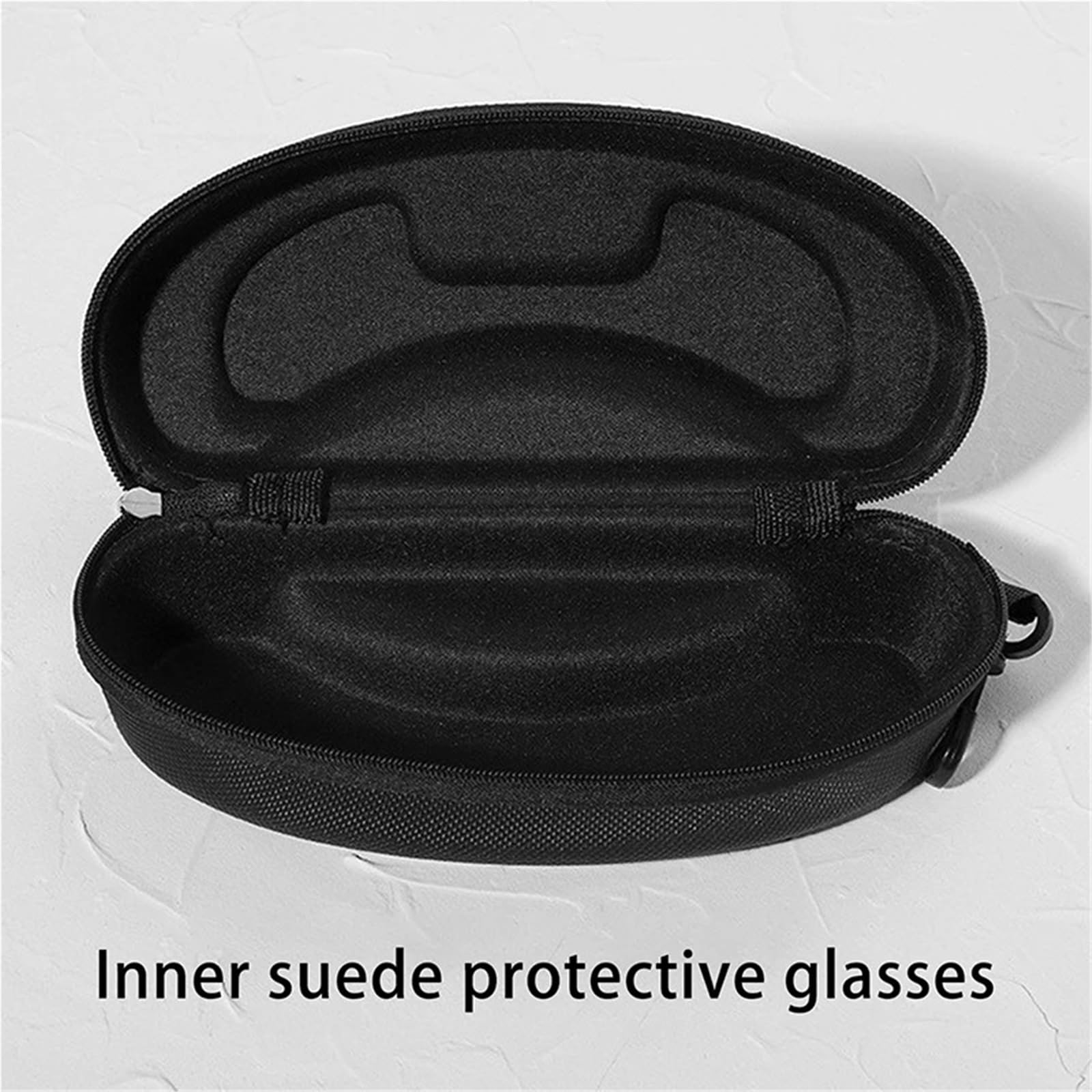 funda gafas Estuche Portátil For Gafas Con Mosquetón Protector Rígido For De Sol Negras Cremallera