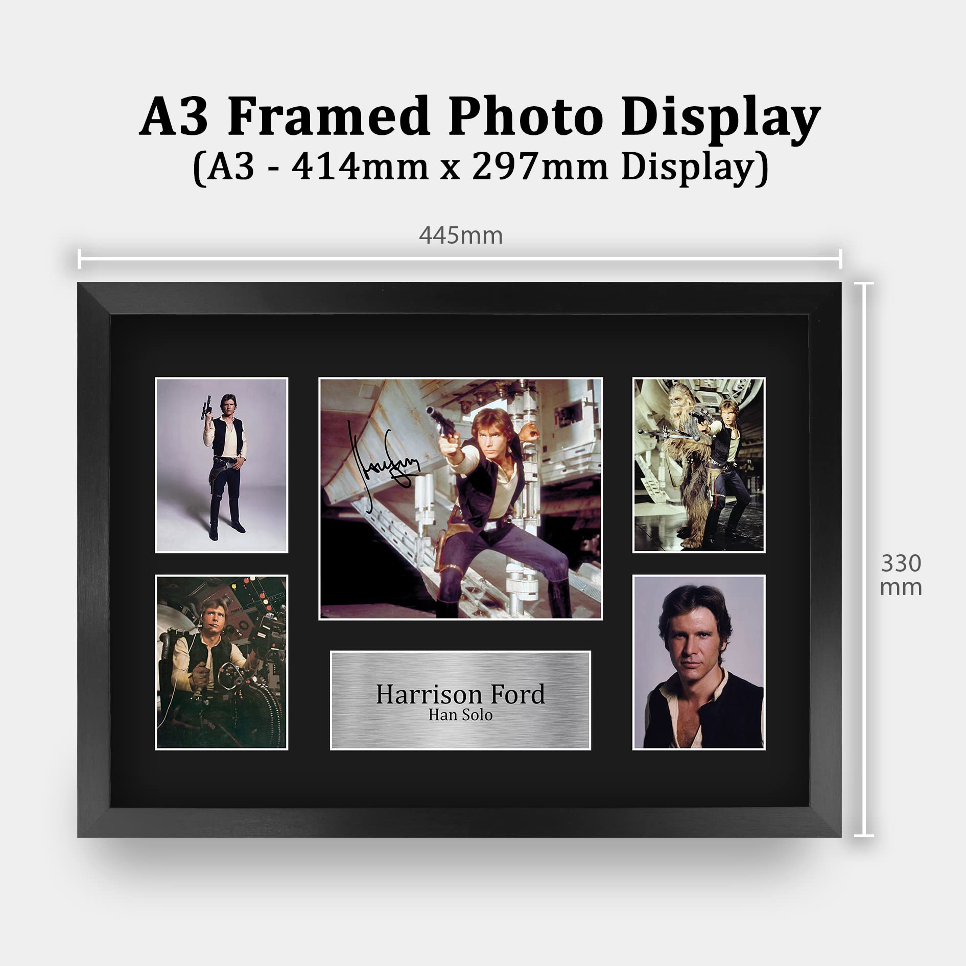 HWC Trading FR A3 Harrison Ford Star Wars Han Solo Gifts Printed Signed Autograph Picture Display for Movie Memorabilia Fans - Image 2