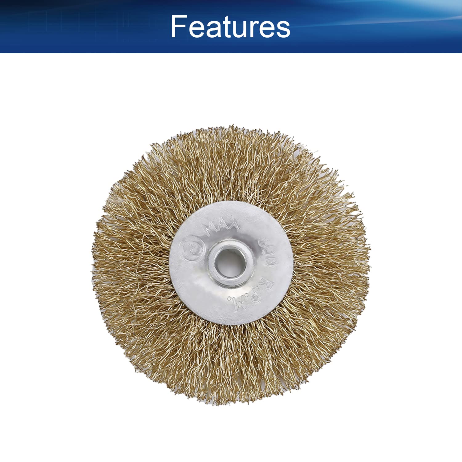 Auniwaig 1.97-Inch Wire Brush Wheel, Wire Brush for Drill 1/4-Inch Shank Crimped Wire Wheel for Used to Clean Rust, Flakes and Abrasives Drill Attachment 10PCS