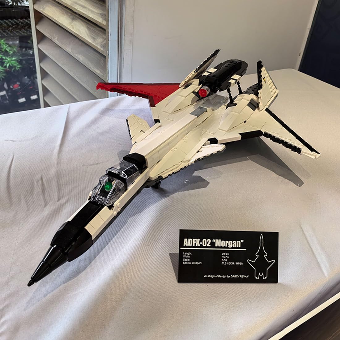 ADFX-02 Fighter Jet Building Kit, Military Theme Building Block Set, Creative Interactive Building Toy for Teens and Up (1423PCS+)
