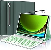 Vista 11 de Funda para teclado para Samsung Galaxy Tab S6 Lite de 10.4 pulgadas 2024 2022/2020 SM-P610/P613/P615/P619, funda para teclado Bluetooth inalámbrico