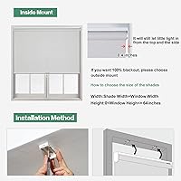 Vista 6 de Persianas enrollables 100 % opacas, sin cordón, de tela ecológica con patrón de rayas jacquard