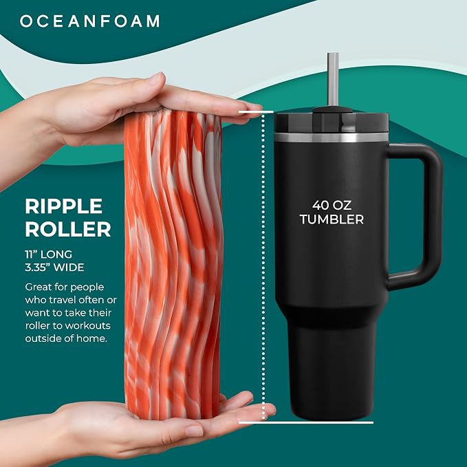 Ripple Travel Foam Roller 11 in x 3.35 in Foam Roller miniatura 3