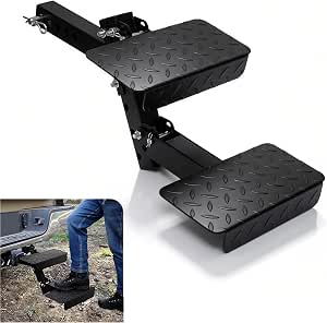 Lukar Hitch Step with 2 Folding Steps, 2-Inch Receiver