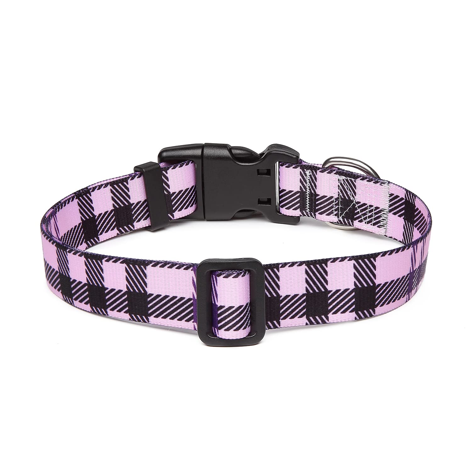 Adjustable Dog Collar with Patterns, Ultra Comfy Soft Nylon Breathable Pet Collar for Small Medium Large Dogs (L, Floral Orange) — view 90