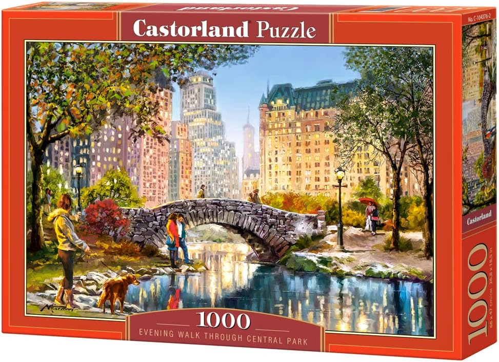 CASTORLAND 1000 Piece Jigsaw Puzzle, Evening Walk Through Central Park, Manhattan