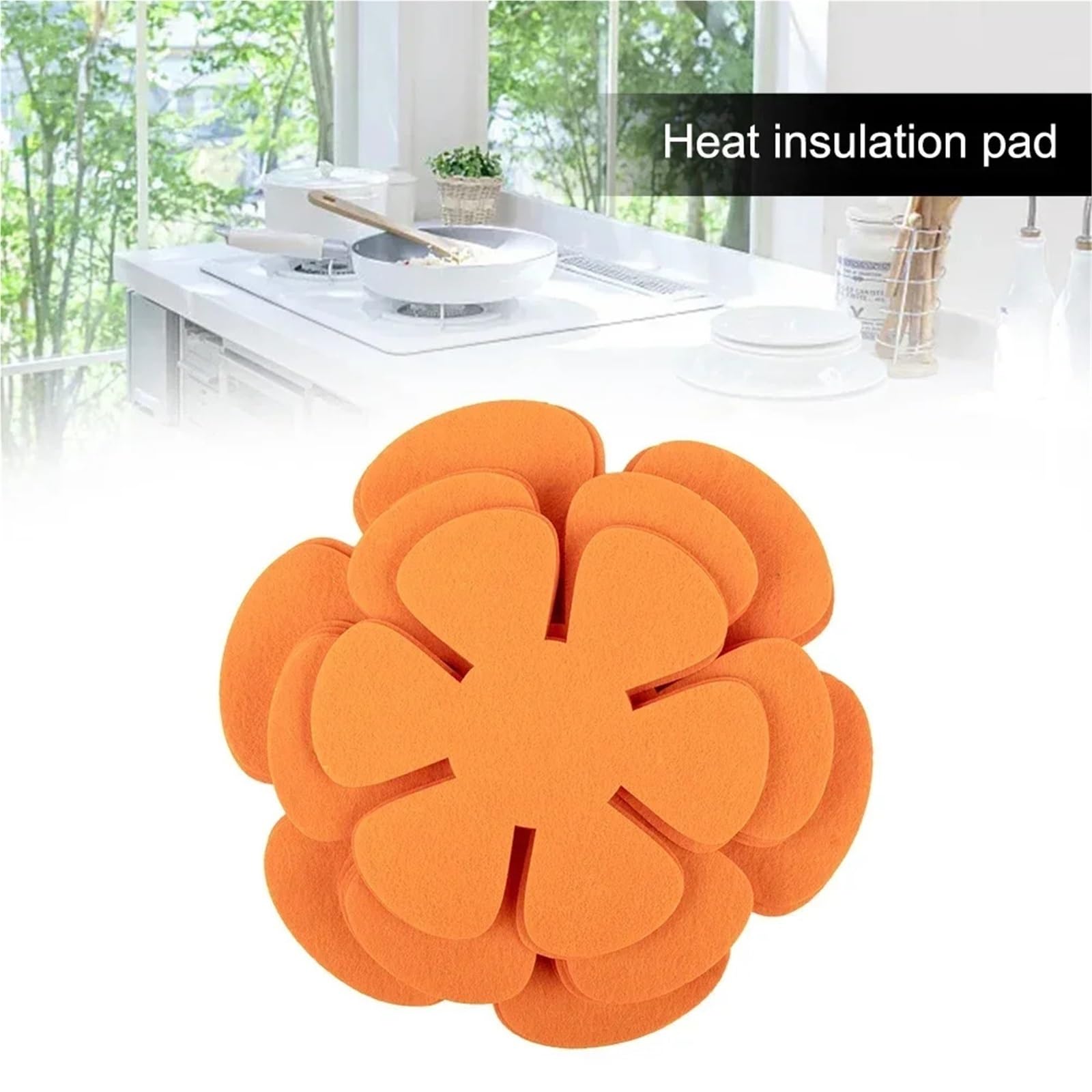 Juego de 3 Protectores Fieltro for sartenes, antiarañazos, antiadherentes, for Proteger los Utensilios Cocina para Ollas y Sartenes Calientes(Orange)